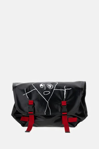 Plan C Pili E Bianca Medium Shopper Bag In Black