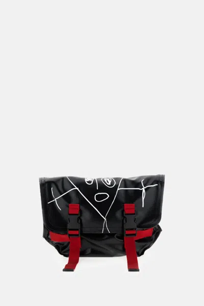 Plan C Pili E Bianca Medium Shopper Bag In Black