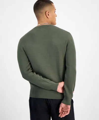 Mode Of One Men's Regular-fit Crewneck Sweater, Created For Macy's In Green