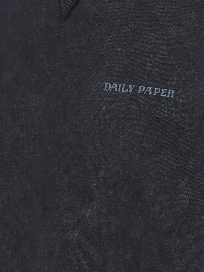 Daily Paper T-shirt A Maniche Lunghe Layered Black In Black