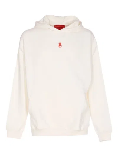 Vision Of Super Hoodie With Embroidered Flame In White