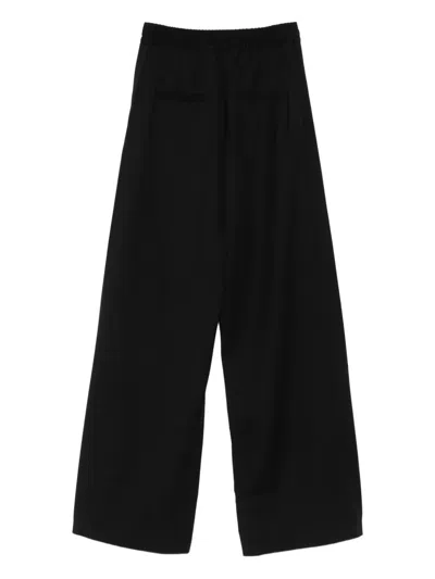 Isabel Benenato Elastic-waist Trousers In Black