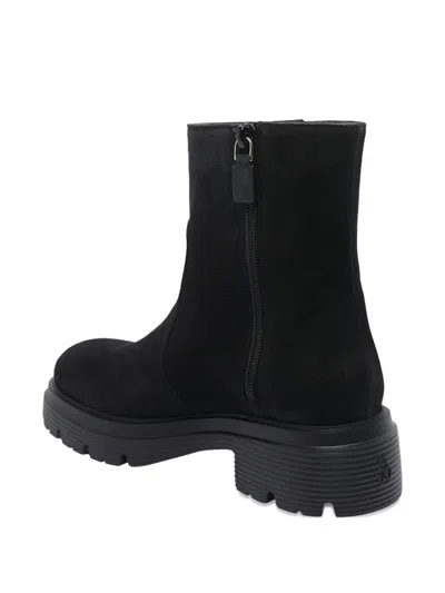 Stuart Weitzman Suede Ankle Boots Featuring Chunky Sole In Black