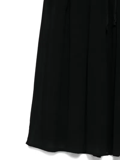 Kristensen Du Nord Pleated Drawstring Skirt In Black