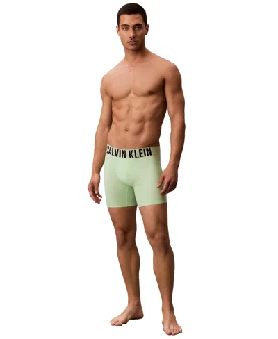 Calvin Klein Men's Intense Power Boxer Briefs In Green