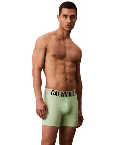 Calvin Klein Men's Intense Power Boxer Briefs In Green