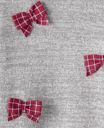 Carter's Toddler Girls Bow Long Sleeve Sweater In Gray