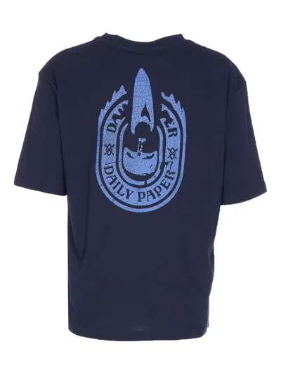 Daily Paper Logo-print T-shirt In Blue