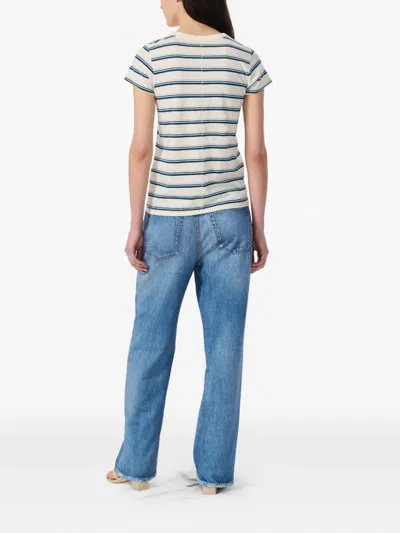 Rag & Bone The Slub Stripe T-shirt In Multi