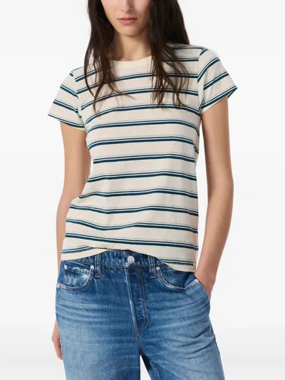 Rag & Bone The Slub Stripe T-shirt In Multi