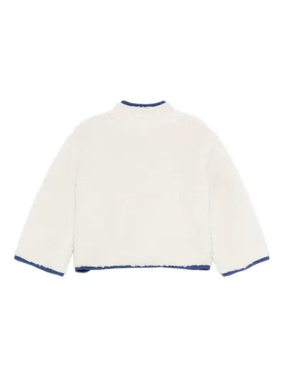 Off-white Teddy Zip-up Jacket In White