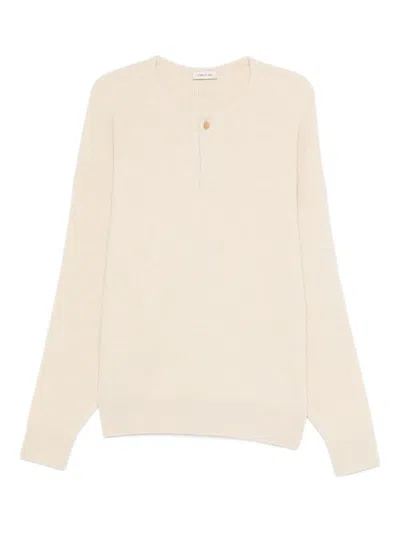 Fear Of God Button-front Waffle-knit Sweater In Neutral