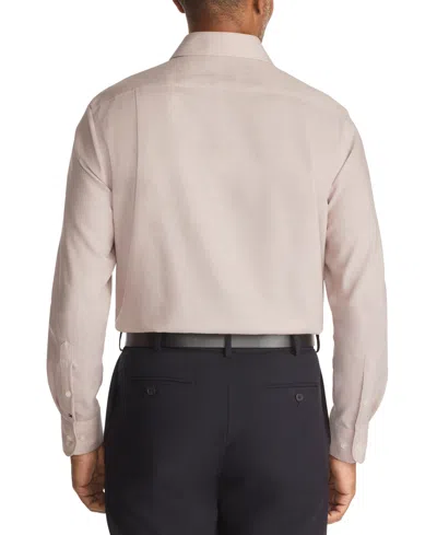 Tommy Hilfiger Mens Regular Fit Linen Dress Shirt In Brown