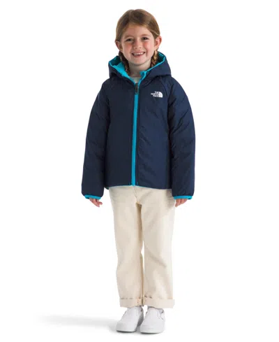 The North Face Dusk Blue Kid's Reversible Perrito Shell Jacket In Blue