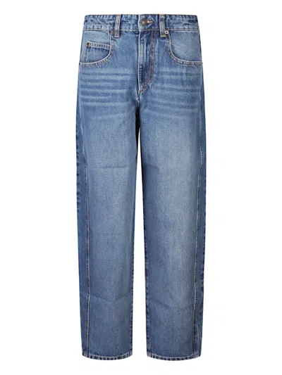 Isabel Marant Oriane Seam-detail Jeans In Blue