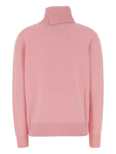 Givenchy Turtleneck Logo Wool-cashmere Sweater In Pink