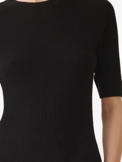 Fabiana Filippi Ribbed T-shirt In Black