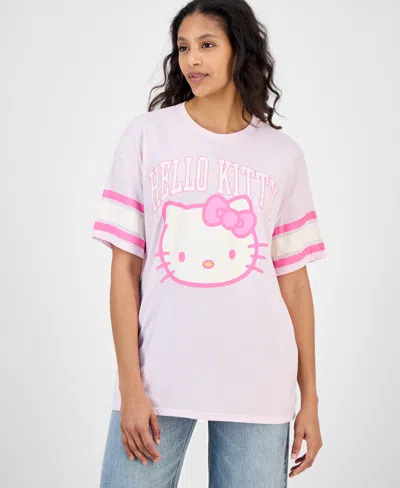 Grayson Threads, The Label Juniors' Hello Kitty Varsity T-shirt In Pink
