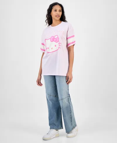 Grayson Threads, The Label Juniors' Hello Kitty Varsity T-shirt In Pink