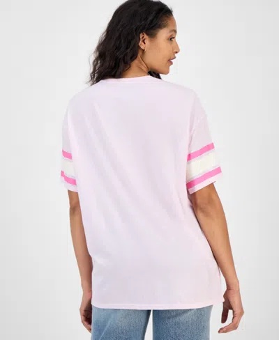 Grayson Threads, The Label Juniors' Hello Kitty Varsity T-shirt In Pink