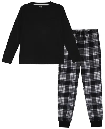 Max & Olivia Little And Big Boys 2-piece Knit Top And Jogger Pants Set In Black