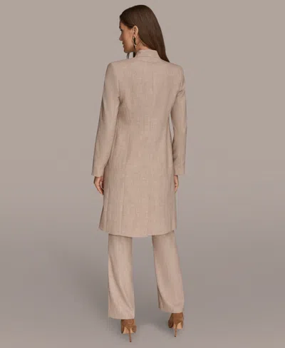 Donna Karan Women's Button-sleeve Long Blazer In Gold