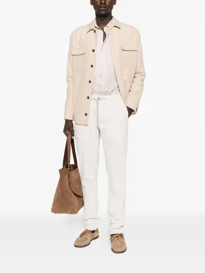 抽绳灯芯绒长裤