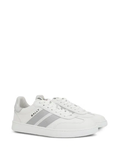 Bally Roget Sneakers In Smooth Leather In White