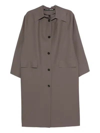 Kassl Editions Flap-pocket Buttoned Coat In Brown