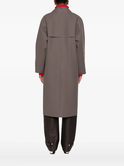 Kassl Editions Flap-pocket Buttoned Coat In Brown