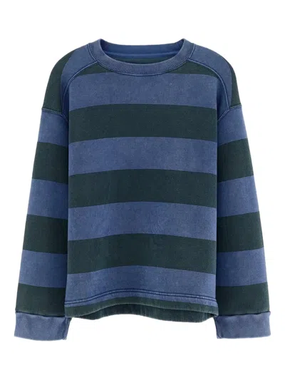 条纹圆领卫衣