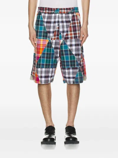 Engineered Garments Bb Patchwork Shorts In Multi
