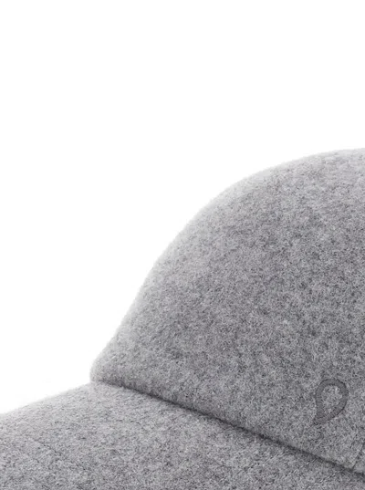 Helen Kaminski Ledger Logo-embroidered Wool Baseball Cap In Gray