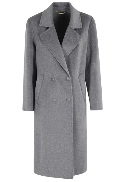 Seventy Double-breasted Coat With Classic Lapel In Gray