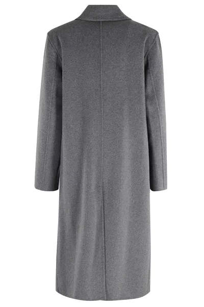 Seventy Double-breasted Coat With Classic Lapel In Gray