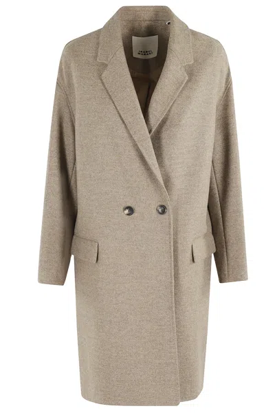 Isabel Marant Efegozi Double-breasted Wool Coat In Gray