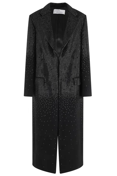 Giuseppe Di Morabito Long Black Wool Coat In Black