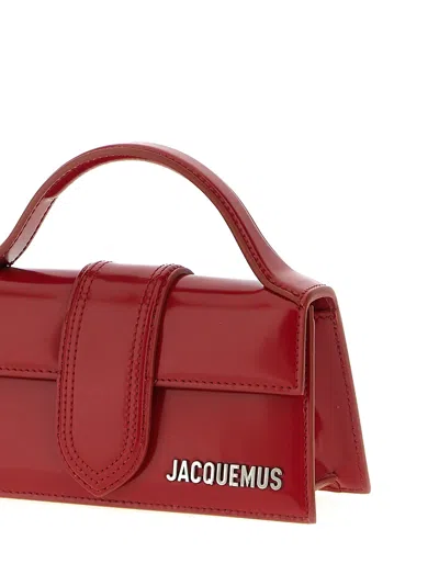 Jacquemus Rectangular Smooth Top Handle Shoulder Bag In Red