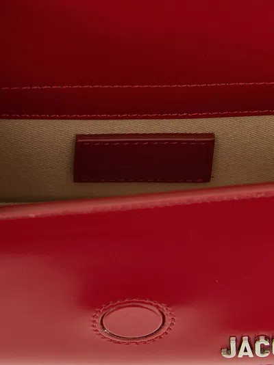Jacquemus Rectangular Smooth Top Handle Shoulder Bag In Red