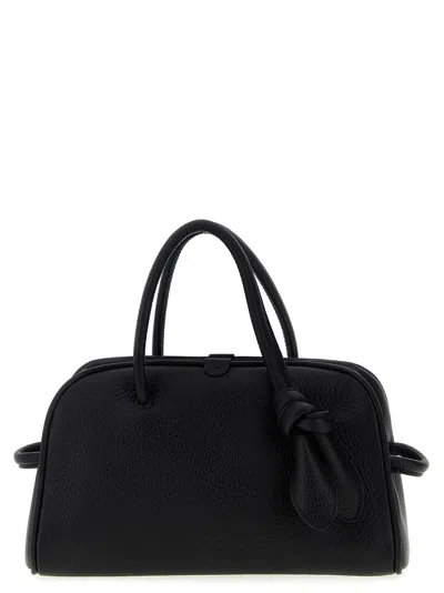 Jacquemus Le Petit Turismo Grain Leather Bag In Black