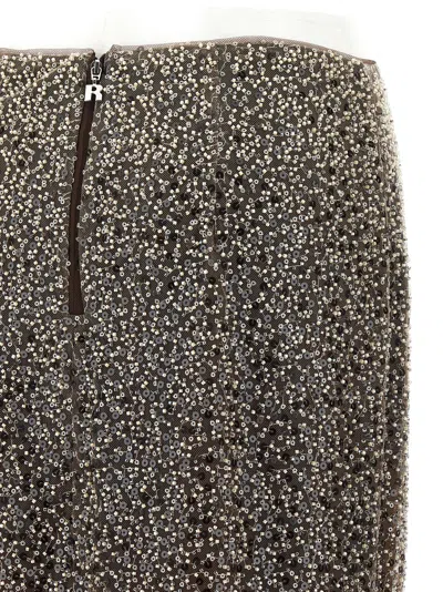 Rotate Birger Christensen Beaded Maxi Skirt In Gray