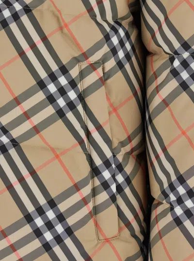 Burberry Reversible Check Puffer Jacket In Neutral