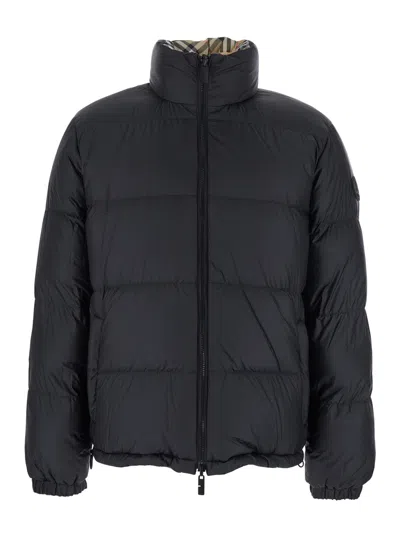 Burberry Reversible Check Puffer Jacket In Neutral