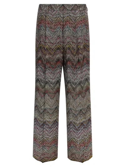 Missoni Weit Geschnittene Hose Mit Zickzackmuster In Multi