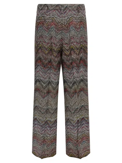 Missoni Weit Geschnittene Hose Mit Zickzackmuster In Multi