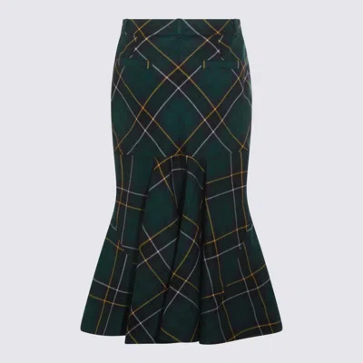 Alexander Mcqueen Alexander Mc Queen Flared Skirt In Wool Tartan