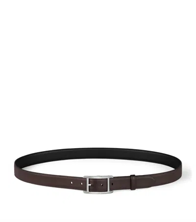 Cartier Leather Reversible Tank De Belt In Brown | ModeSens