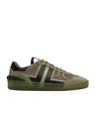 Lanvin Khaki Clay Mesh Sneakers In Green