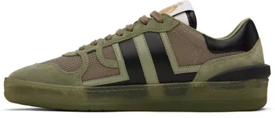 Lanvin Khaki Clay Mesh Sneakers In Green