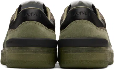 Lanvin Khaki Clay Mesh Sneakers In Green